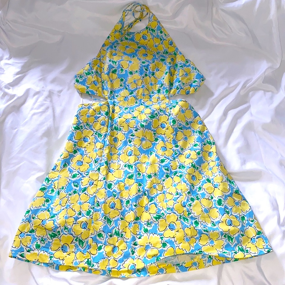 Zara halter neck floral dress